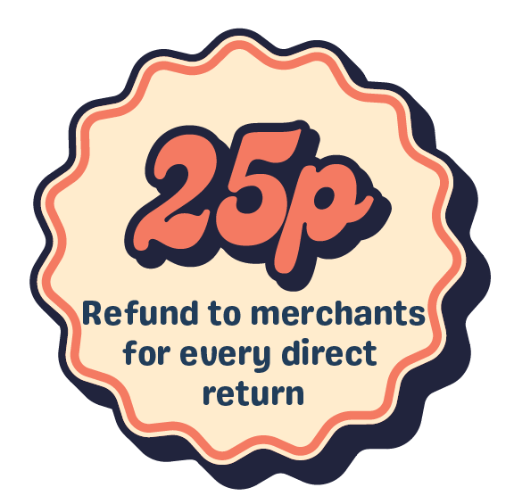 25p refund to merchants for every direct return